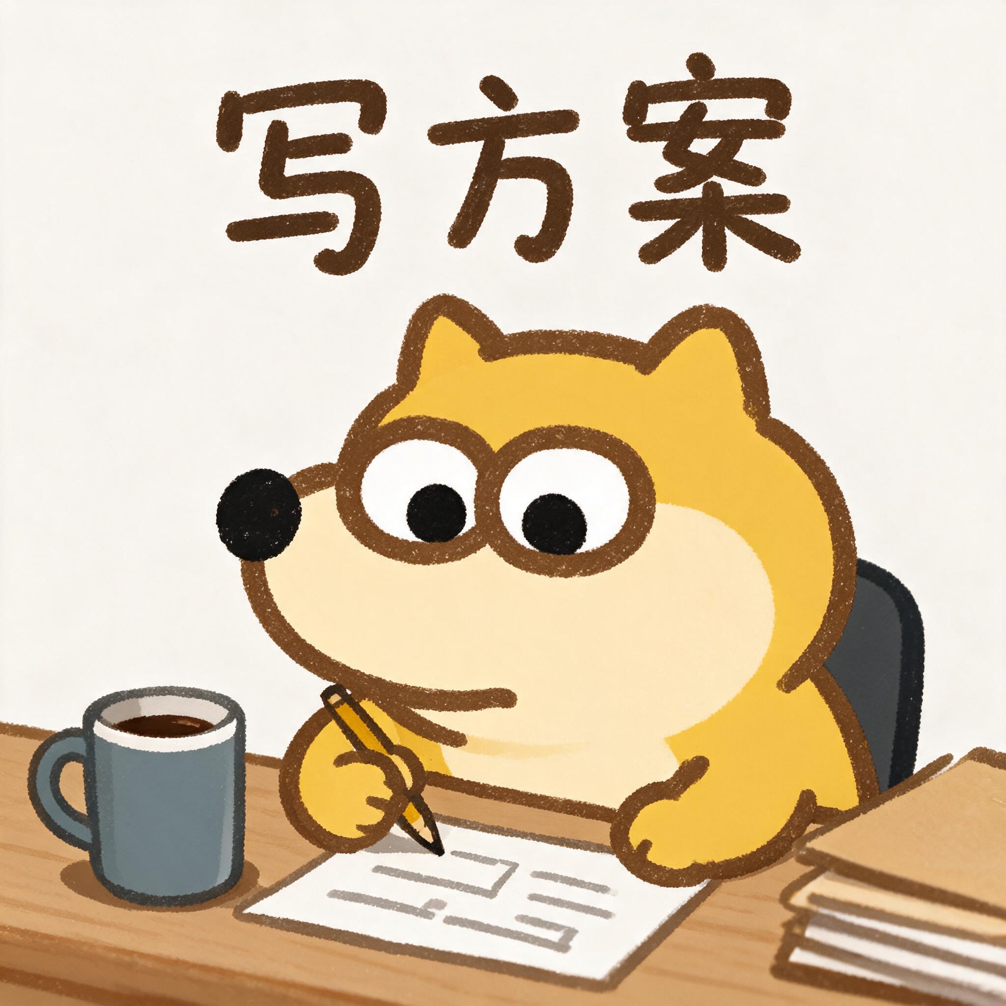 大狗正在认真写方案